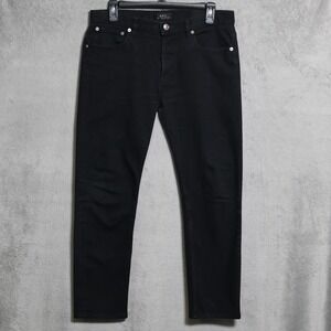 APC Jeans Mens 31.5x26 Black Petit New Standard Slim Tapered Denim Stretch